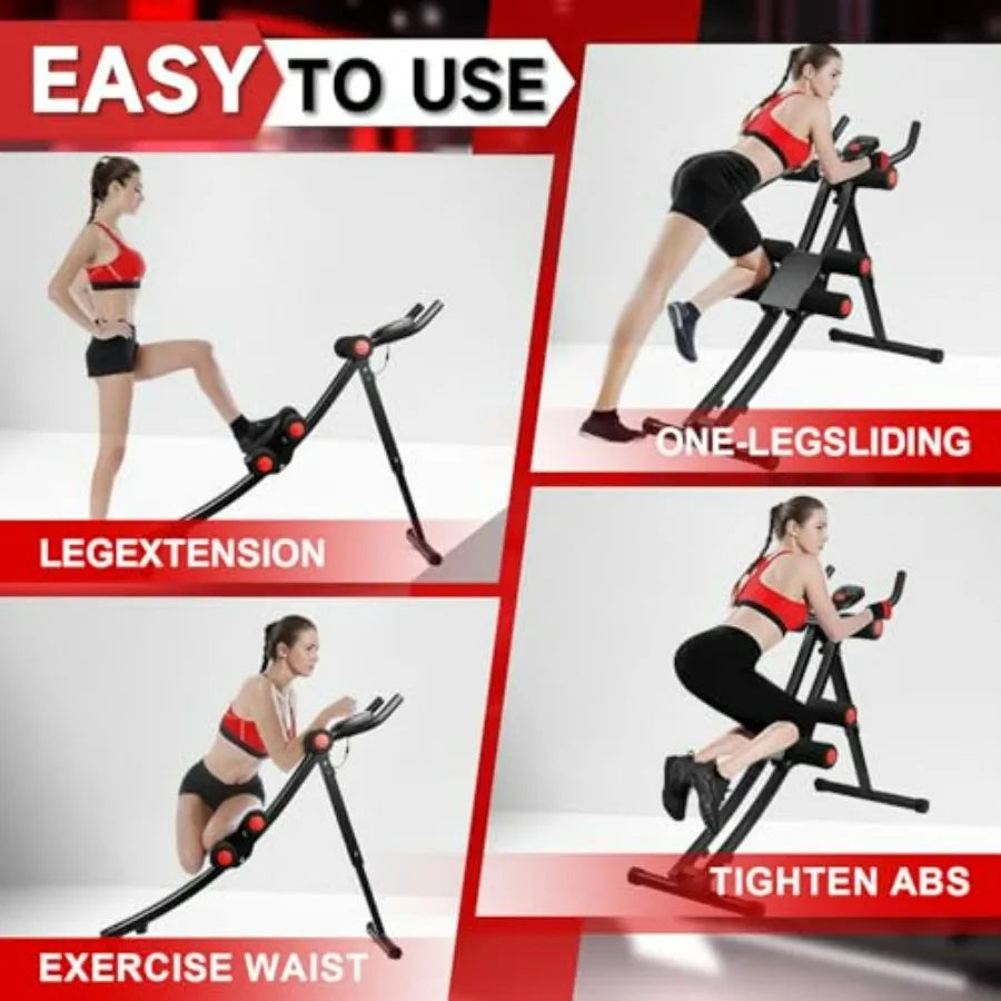 SmartCore Foldable ABS Trainer – Home Gym with Resistance Bands & LCD