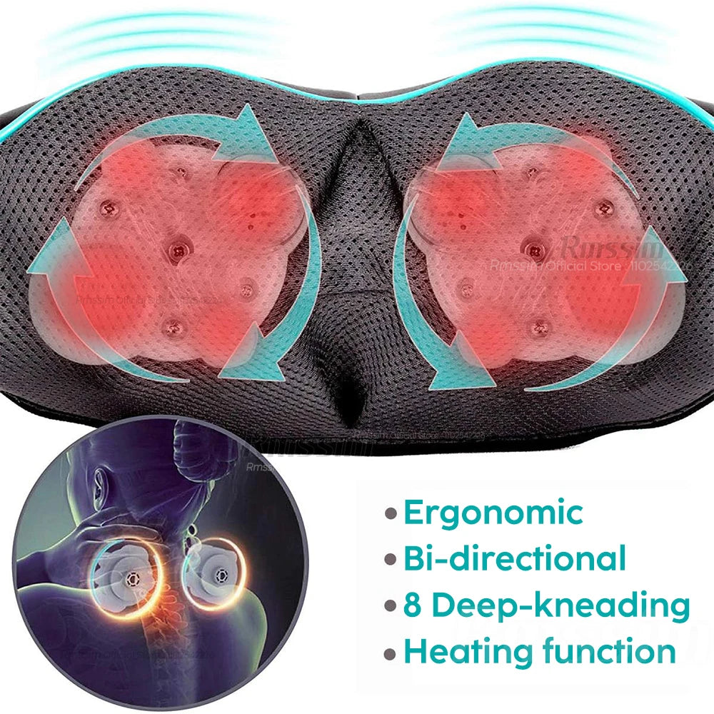 3D Shiatsu Electric Massage Pillow with Heat