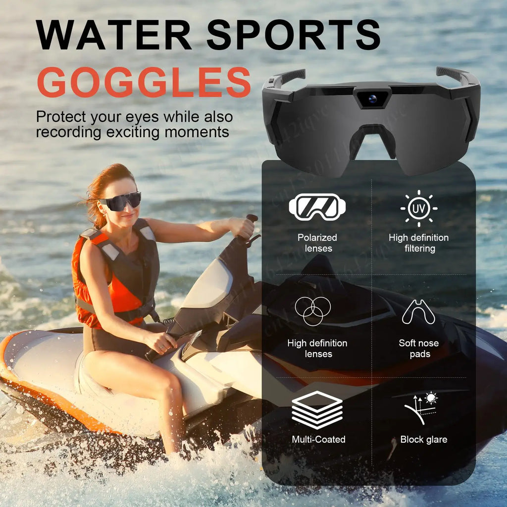 Gaia Vision X – POV Camera Glasses 1080P for Sports & Outdoor