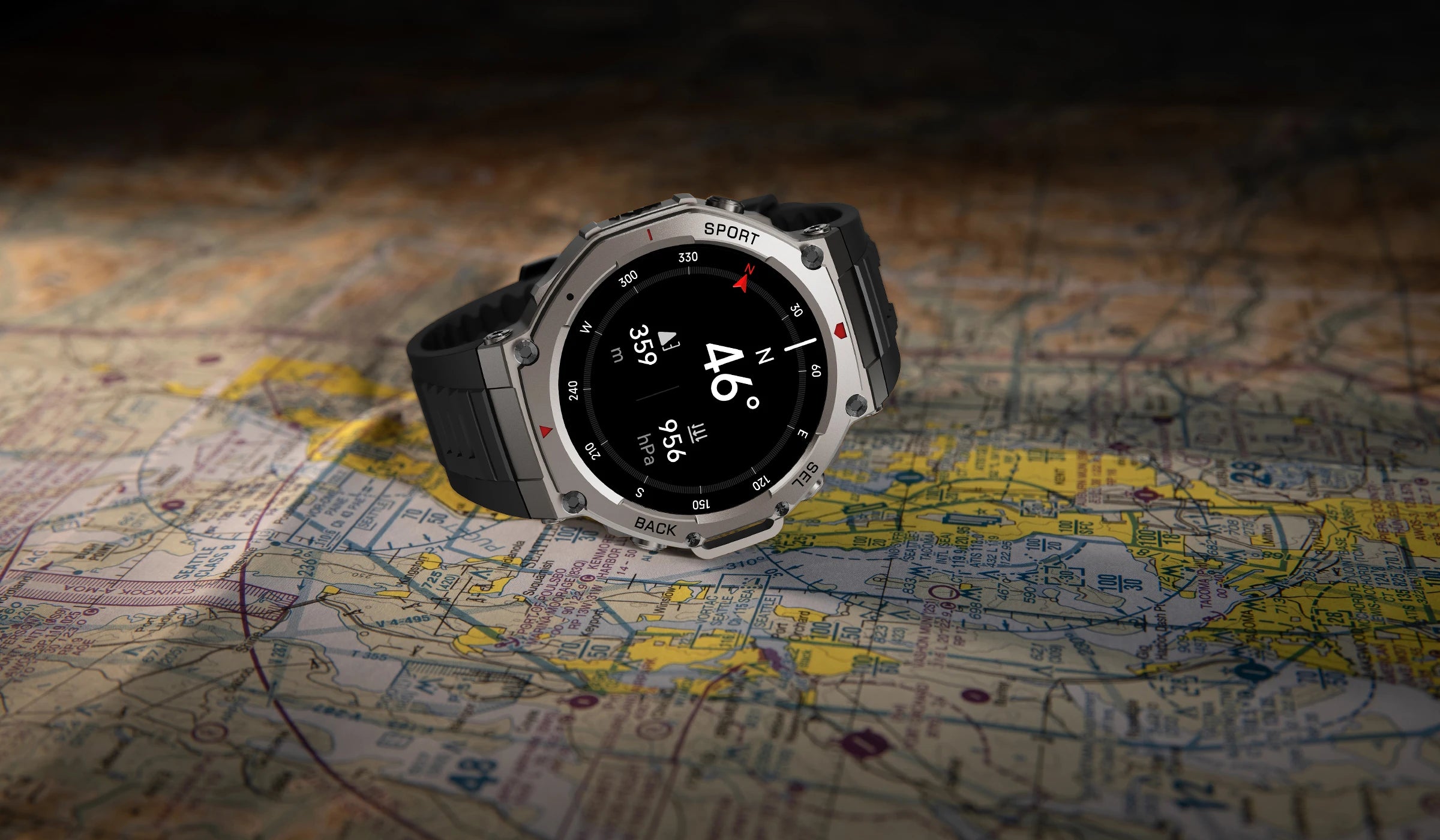 Dale X-Ultra58 – Military SmartWatch with Dual GPS, Compass and Route Tracking – Black
