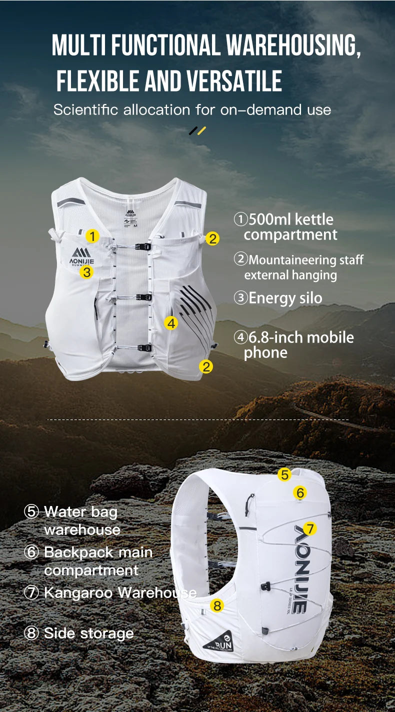 Chaleco 10L  AONIJIE C9116 - Con o Sin Accesorios