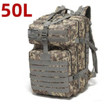 50L Waterproof Tactical Backpack for Hiking & Camping