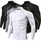 Men's Long Sleeve Compression Shirt – Quick-Dry Athletic Gym & Running Top