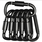 Tactical Carabiner Clips (4/6/12 Pack) – Outdoor Keychain & Gear Hooks