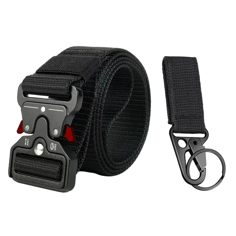 Men's Tactical Quick-Release Belt with Keychain Carabiner