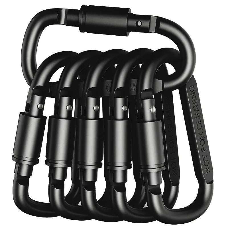 Tactical Carabiner Clips (4/6/12 Pack) – Outdoor Keychain & Gear Hooks