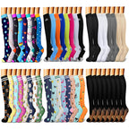 ComfortFlow™ Compression Socks (8 Pairs) | All-Day Support for Nurses, Travel, Running & Recovery