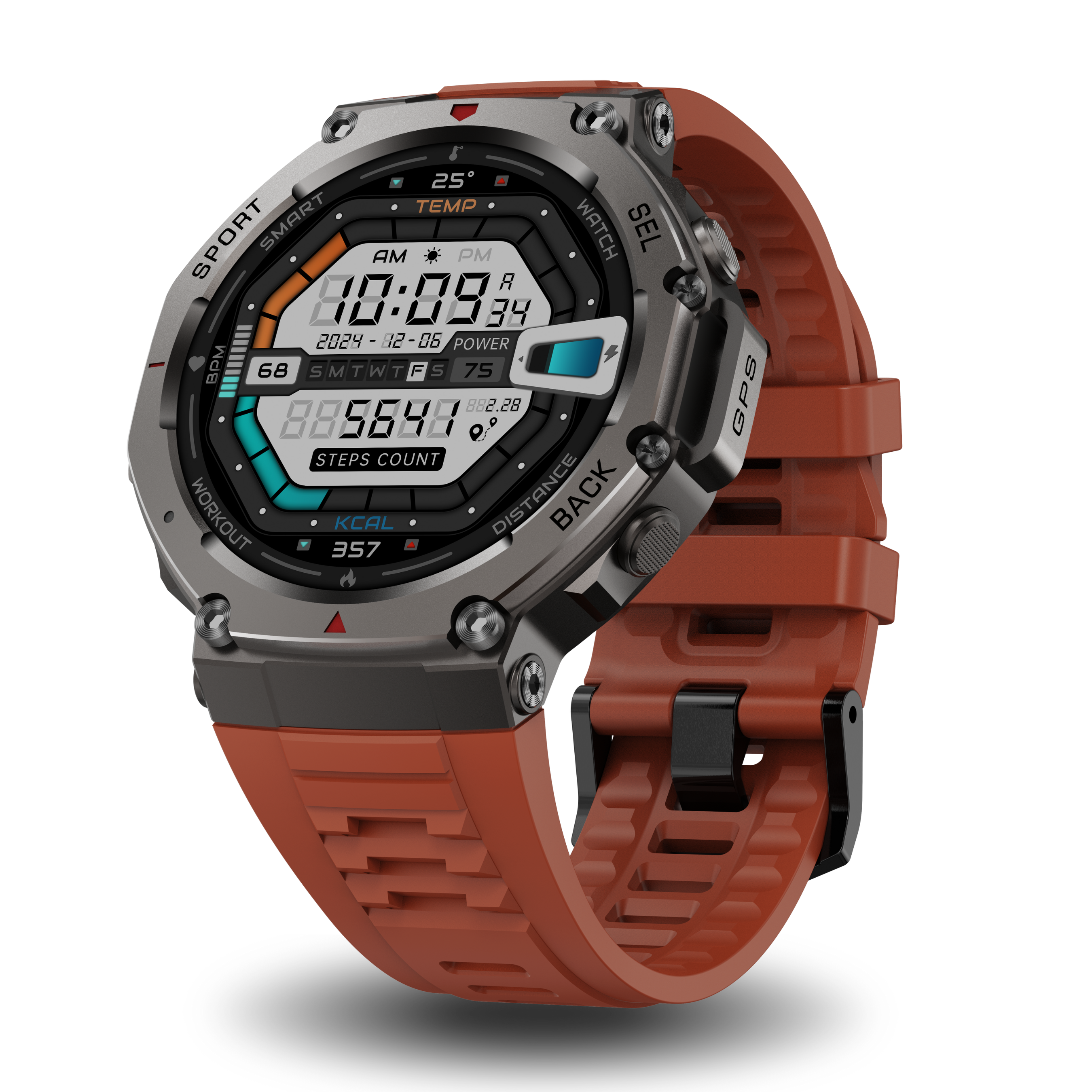Dale X-Ultra58 – Military SmartWatch with Dual GPS, Compass and Route Tracking - Red