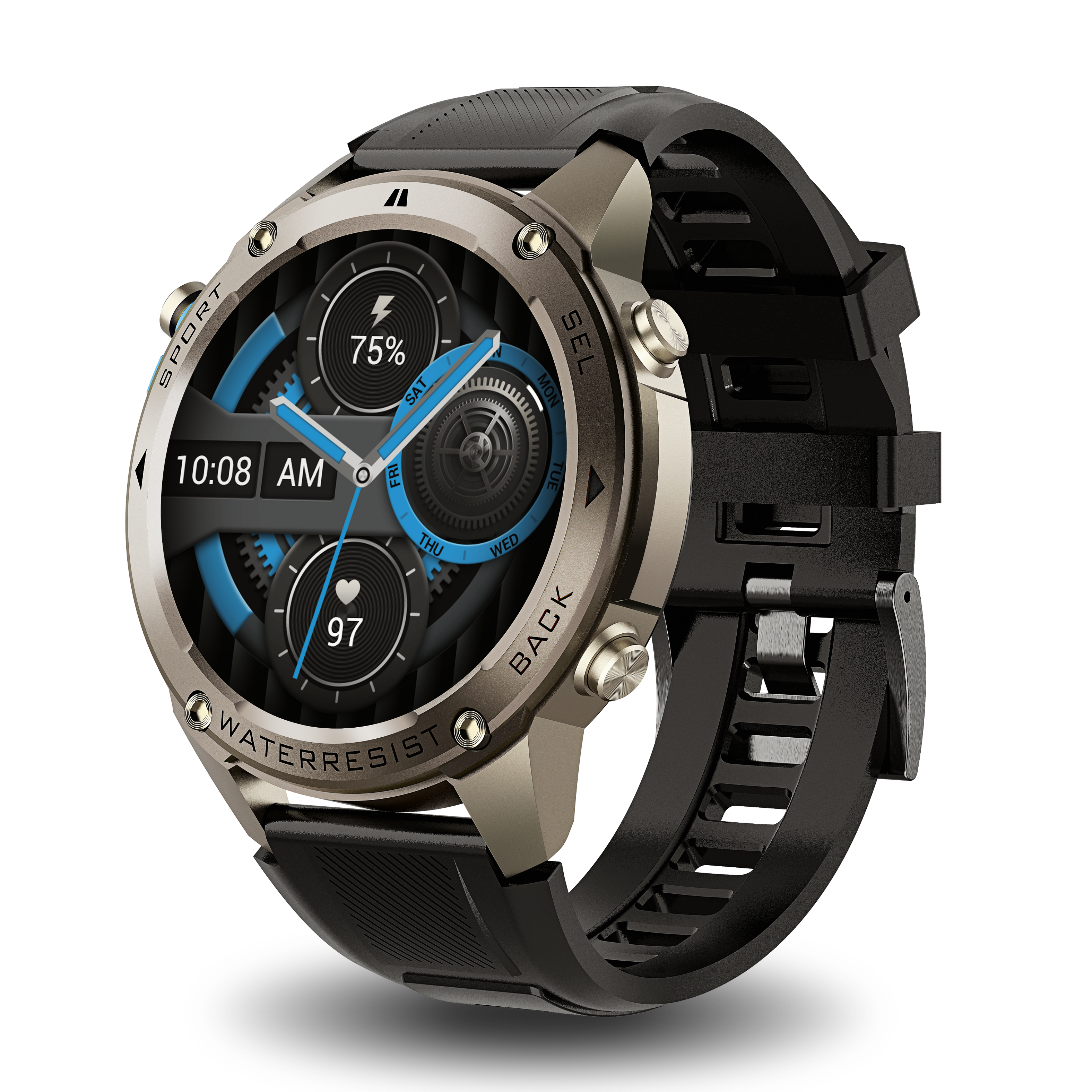 Gaia56 Pro GPS Smartwatch - Black
