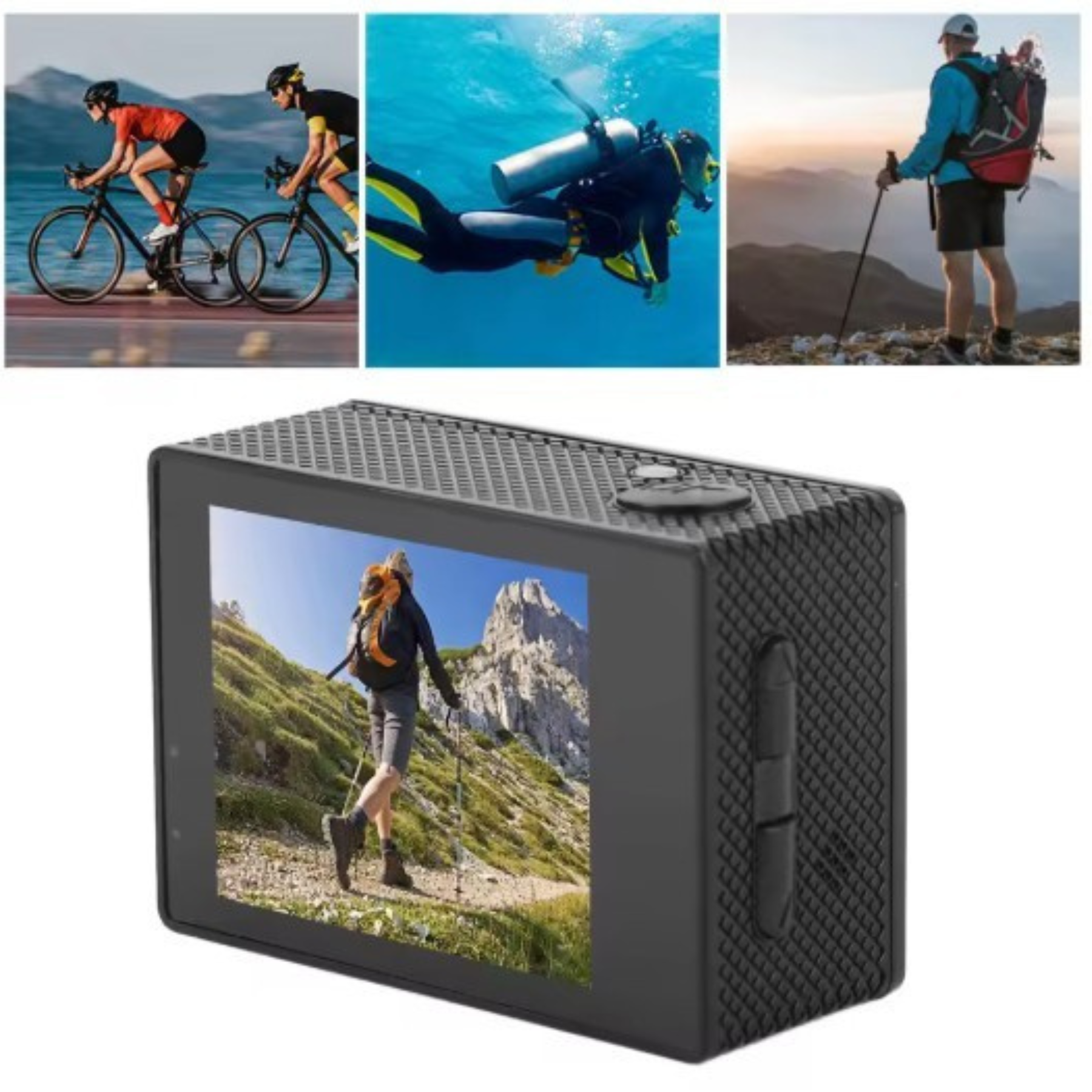 Pack Cámara Deportiva HD 4K/30 fps + Powerbank