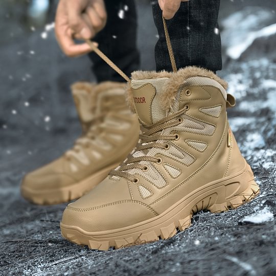 Men's combat boots – waterproof, slip-resistant hiking boots, puncture-resistant and ankle-sprain-protected work boots