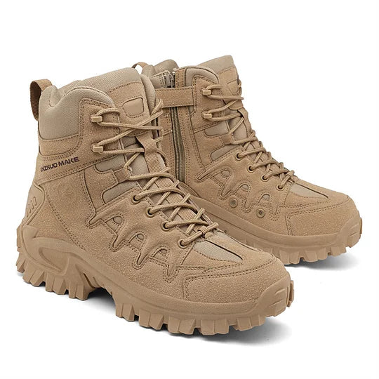 Men's combat boots – waterproof, slip-resistant hiking boots, puncture-resistant and ankle-sprain-protected work boots