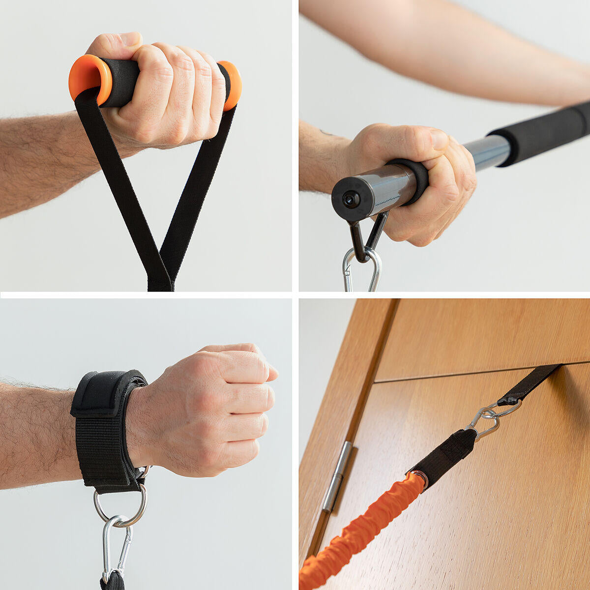 Kit de Fitness Portátil con Bandas de Resistencia y Accesorios